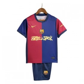 FC Barcelona x Travis Scott Børn Hjemmebanesæt 2024-25 Kortærmet(+ Korte bukser)